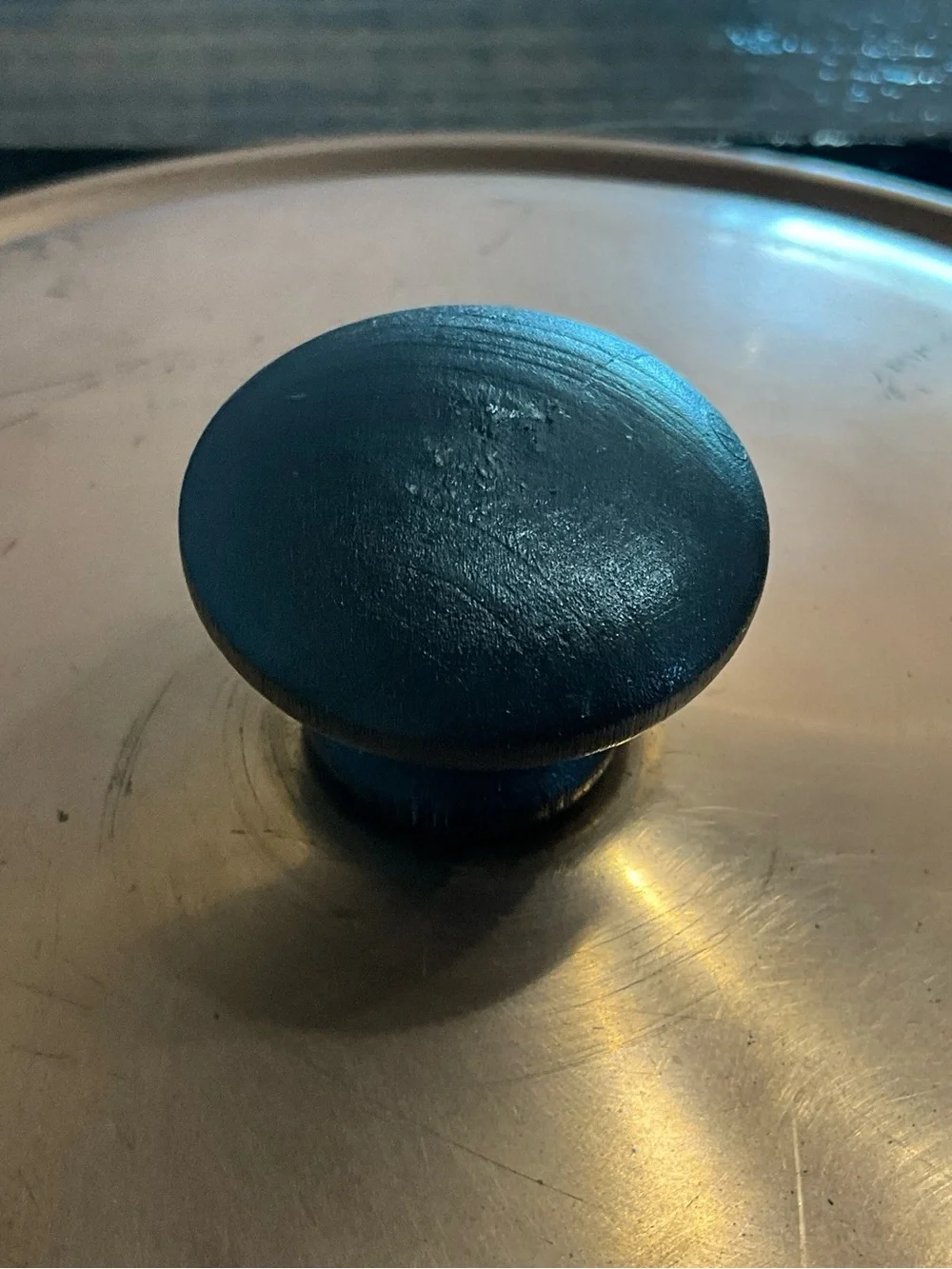 Vintage Copper Replacement Lid 10” with Black Wood Knob for Pot or Pan